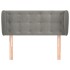 Cabecero de terciopelo gris claro 83x23x78/88