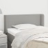 Cabecero de tela gris claro 83x16x78/88