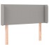 Cabecero de tela gris claro 83x16x78/88