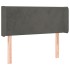 Cabecero de terciopelo gris oscuro 93x16x78/88