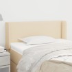 Cabecero de tela color crema 103x16x78/88 cm