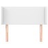 Cabecero de cuero sintético blanco 103x16x78/88