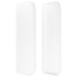 Cabecero de cuero sintético blanco 103x16x78/88