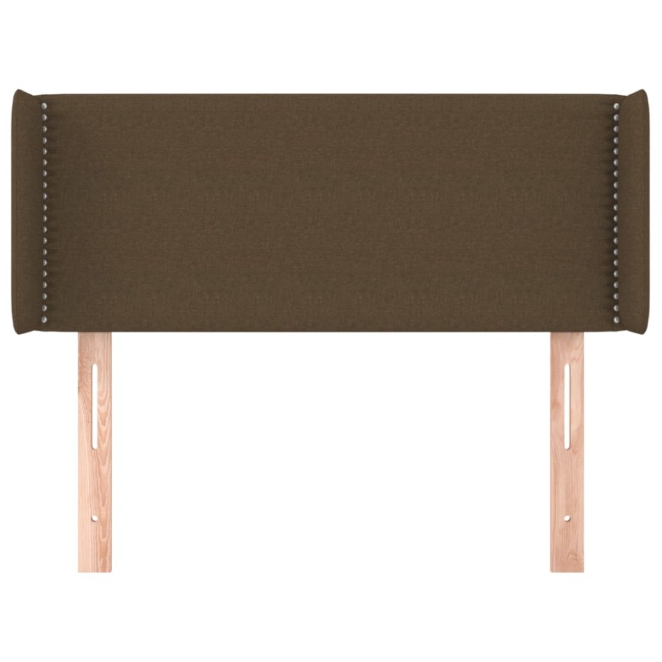 Cabecero de tela gris oscuro 103x16x78/88