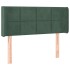 Cabecero de terciopelo verde oscuro 83x16x78/88