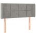 Cabecero de terciopelo gris claro 83x16x78/88