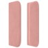 Cabecero de terciopelo rosa 83x16x78/88