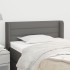 Cabecero de tela gris oscuro 83x16x78/88