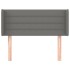 Cabecero de tela gris oscuro 83x16x78/88