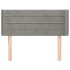 Cabecero de terciopelo gris claro 103x16x78/88