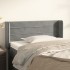 Cabecero de terciopelo gris claro 83x16x78/88
