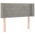 Cabecero de terciopelo gris claro 83x16x78/88