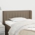 Cabecero de tela gris taupe 83x16x78/88
