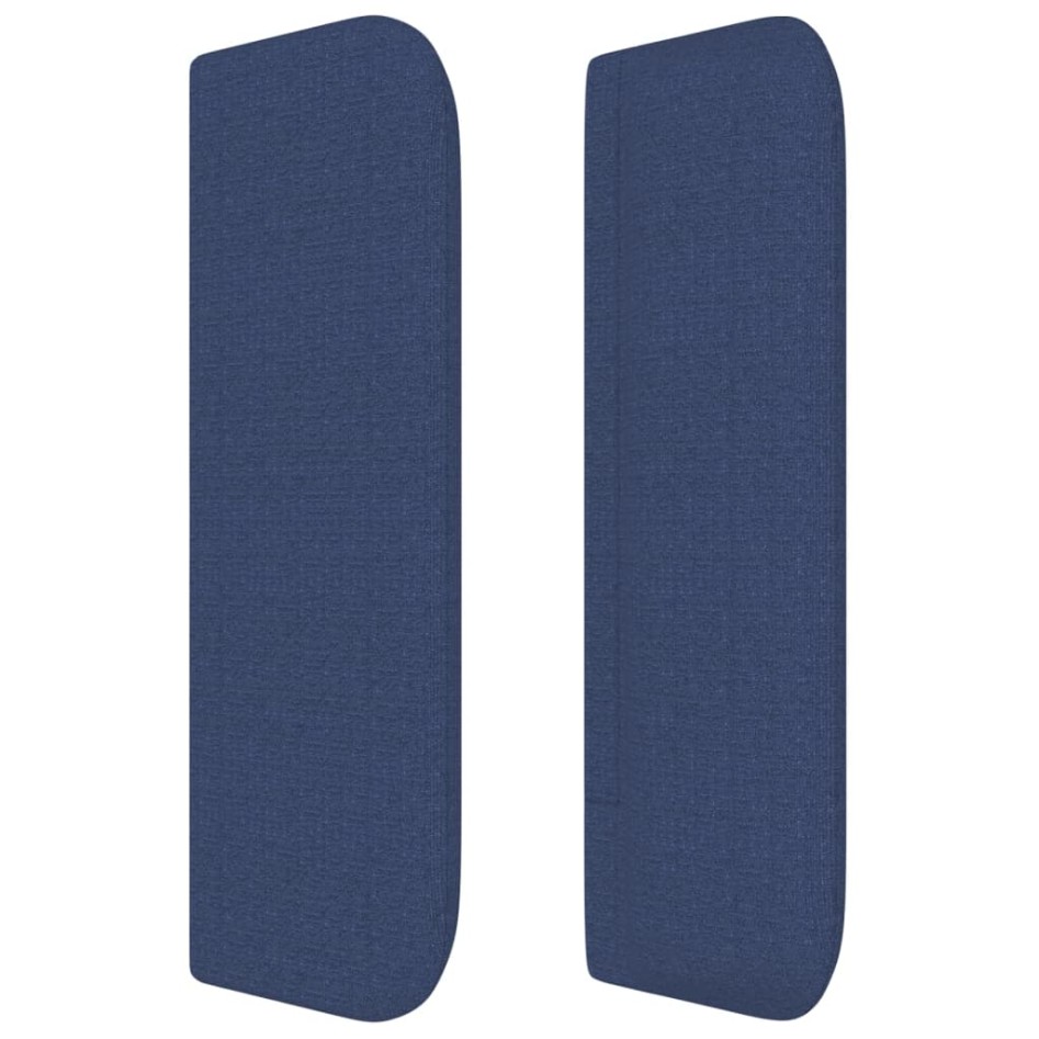 Cabecero de tela azul 83x16x78/88