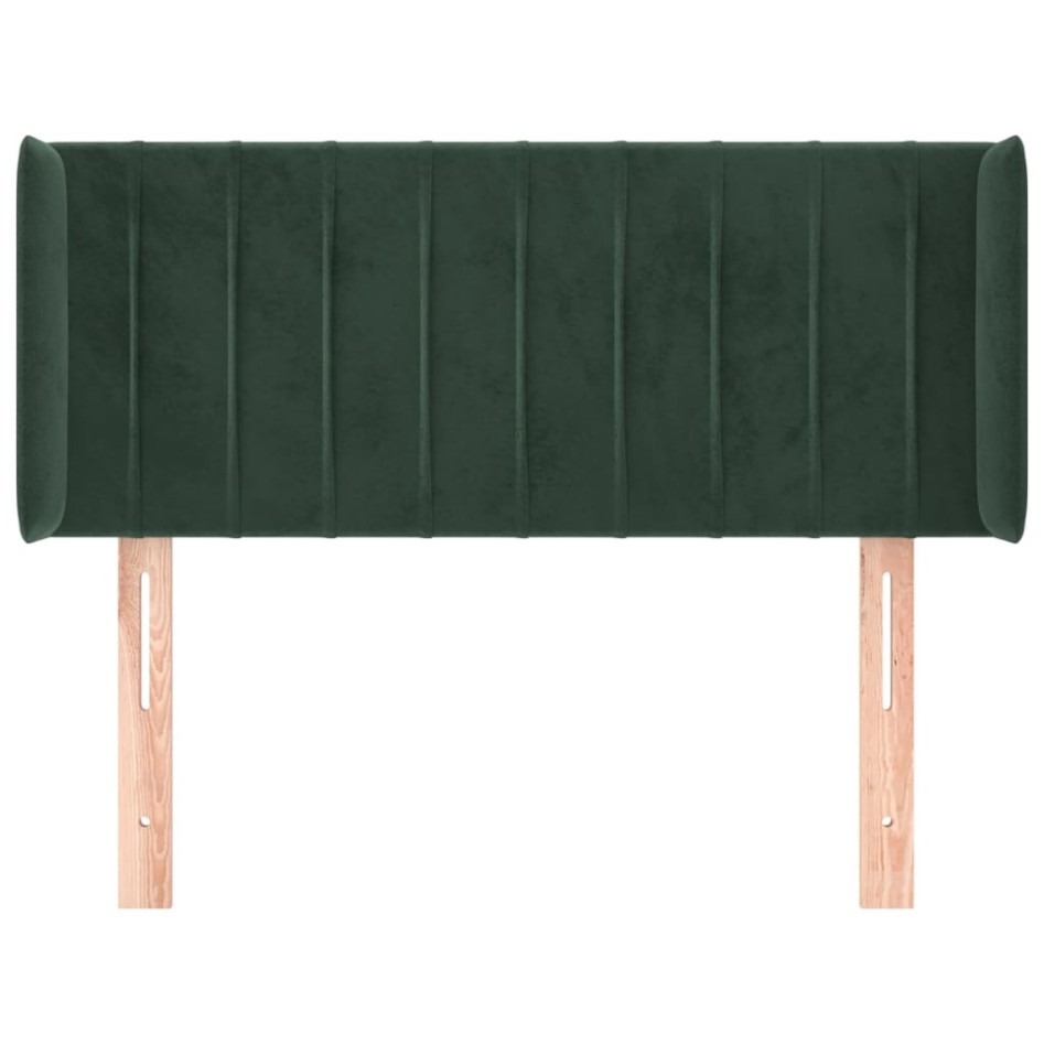 Cabecero de terciopelo verde oscuro 83x16x78/88