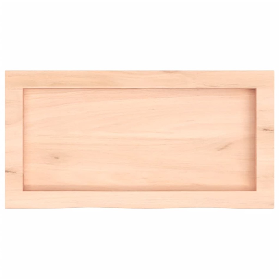 Encimera de baño madera maciza sin tratar 60x30x(2-4)