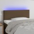 Cabecero con LED de tela marrón oscuro 100x5x78/88