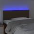 Cabecero con LED de tela marrón oscuro 100x5x78/88