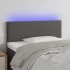 Cabecero con LED cuero sintético gris 90x5x78/88