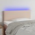 Cabecero con LED cuero sintético color capuchino 100x5x78/88