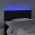 Cabecero con LED cuero sintético negro 100x5x78/88