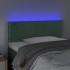 Cabecero con LED de terciopelo verde oscuro 90x5x78/88