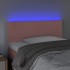 Cabecero con LED de terciopelo rosa 80x5x78/88