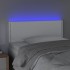 Cabecero con LED cuero sintético blanco 80x5x78/88