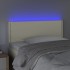 Cabecero con LED cuero sintético color crema 100x5x78/88