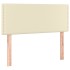 Cabecero con LED cuero sintético color crema 100x5x78/88