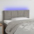 Cabecero con LED de terciopelo gris claro 90x5x78/88