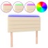 Cabecero con LED de tela color crema 80x5x78/88