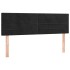Cabecero con LED de terciopelo negro 144x5x78/88
