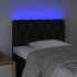 Cabecero con LED de tela negro 80x7x78/88