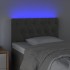 Cabecero con LED de terciopelo gris oscuro 80x7x78/88