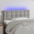 Cabecero con luces LED de tela gris claro 80x5x78/88