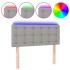 Cabecero con LED de tela gris claro 100x5x78/88