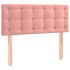 Cabecero con LED de terciopelo rosa 80x5x78/88