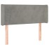 Cabecero con LED de terciopelo gris claro 83x16x78/88