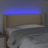 Cabecero con LED de tela crema 103x16x78/88