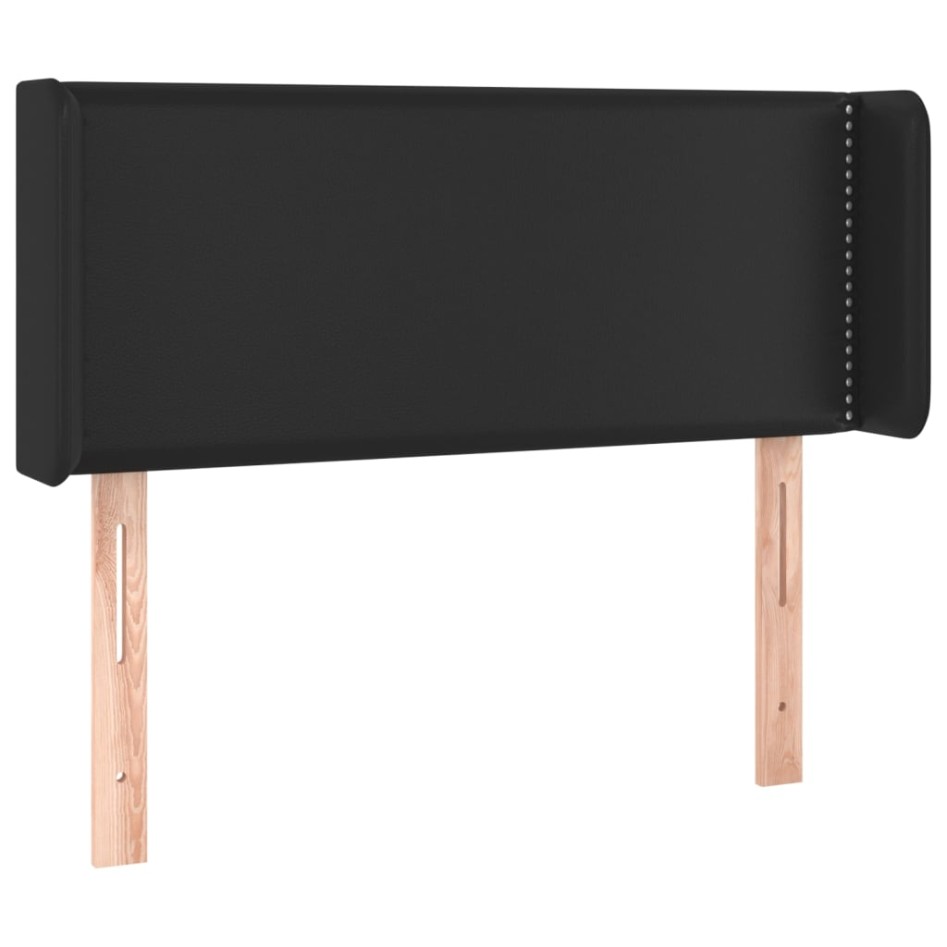 Cabecero con LED cuero sintético negro 83x16x78/88