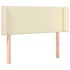 Cabecero con LED cuero sintético crema 103x16x78/88