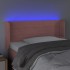 Cabecero con LED de terciopelo rosa 83x16x78/88
