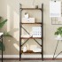Librería de 4 estantes madera roble ahumado 56x31,5x138,5