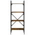Librería de 4 estantes madera roble ahumado 56x31,5x138,5