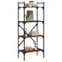 Librería de 4 estantes madera marrón roble 56x31,5x138,5