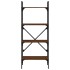 Librería de 4 estantes madera marrón roble 56x31,5x138,5