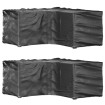 Fundas muebles jardín forma de L 2 uds 12 ojales 185x185x90 cm