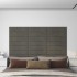 Paneles de pared 12 uds terciopelo gris oscuro 60x15 cm 1,08