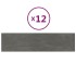 Paneles de pared 12 uds terciopelo gris oscuro 60x15 cm 1,08
